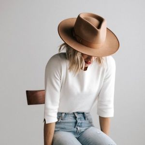 Gigi Pip Monroe Rancher Hat-Caramel
